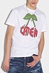 Оверсайз футболка Dsquared2 Caten Сherry - White