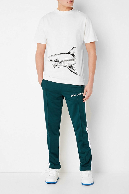 Белая футболка Palm Angels Broken Shark