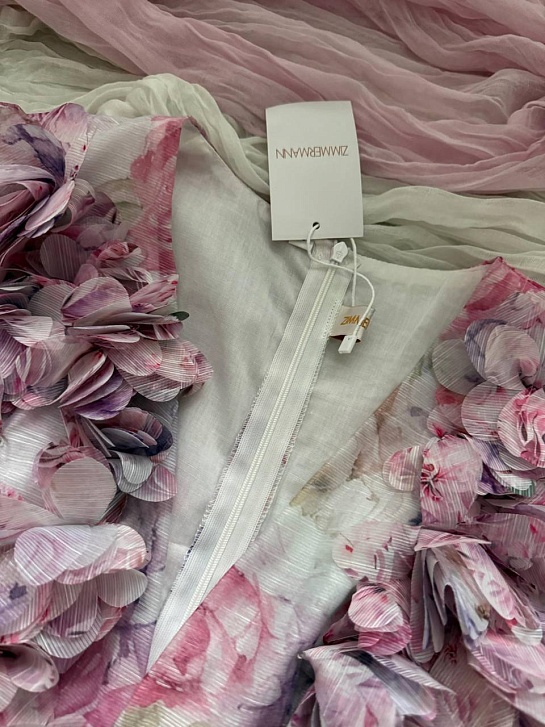 Женское платье Zimmermann flower print - Pink
