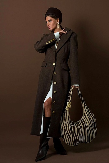 Женское коричневое пальто Schiaparelli   