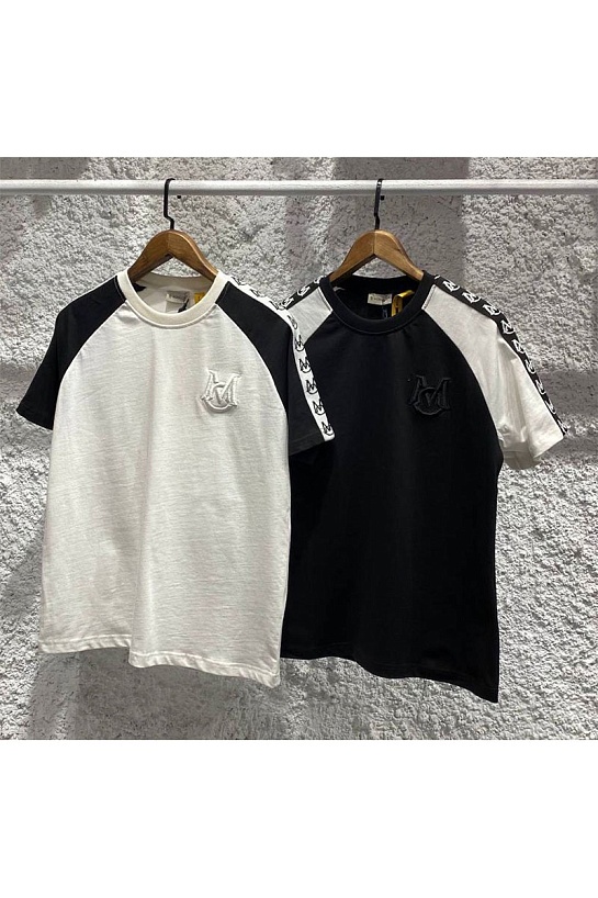 Брендовая мужская футболка Moncler белого цвета