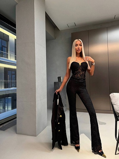 Женский костюм тройка Schiaparelli premium - Black   