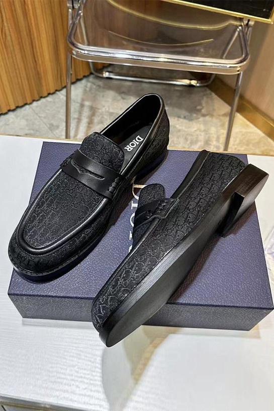 Мужские лоферы Dior Granville Oblique Jacquard