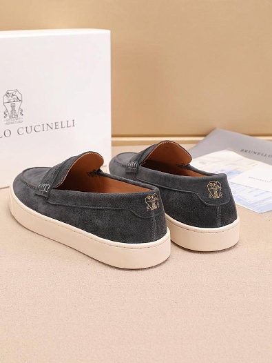 Мужские замшевые лоферы Brunello Cucinelli   