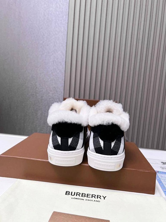 Мужские кроссовки с мехом Burberry Stevie - Black