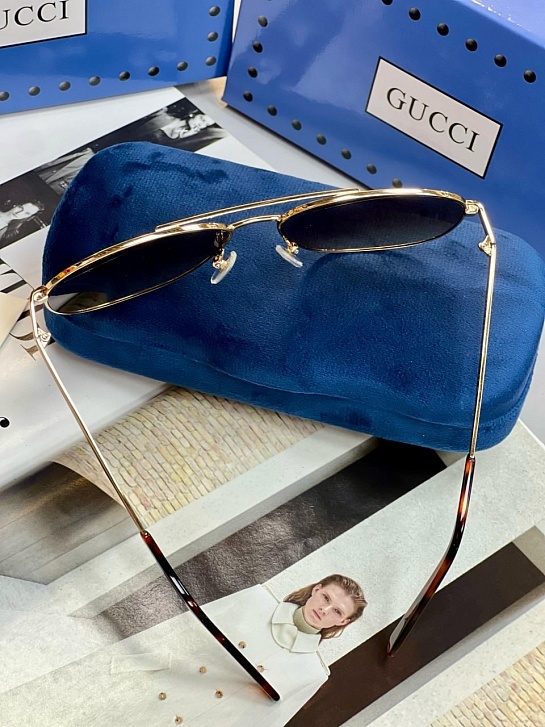 Брендовые солнцезащитные очки авиаторы Gucci
