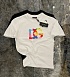 Белая оверсайз футболка Dolce&Gabbana multi-colored logo