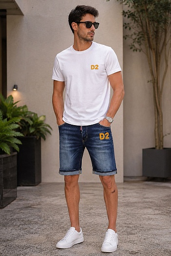 Мужские джинсовые шорты Dsquared2   