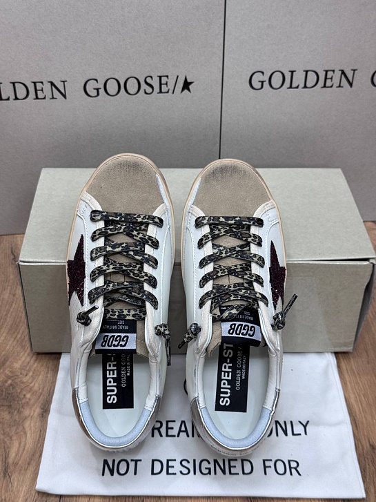 Женские кожаные кроссовки Golden Goose Ball Star premium