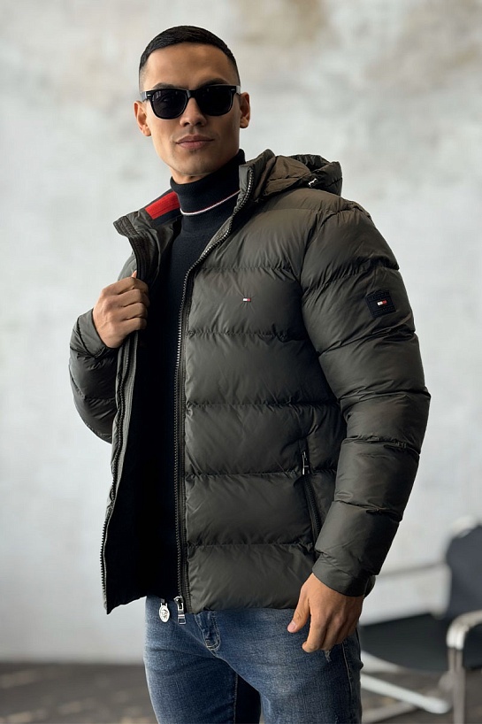 Мужская зелёная куртка Tommy Hilfiger