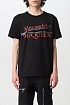 Мужская футболка Alexander McQueen zipped logo - Black