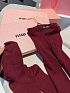 Женские кашемировые колготы MIU MIU бордового цвета