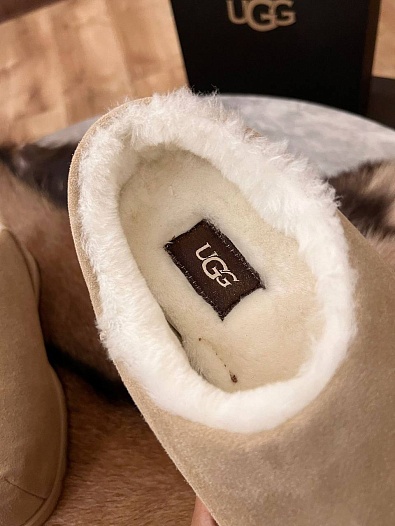 Женские слипоны с мехом UGG Tasman - Beige   