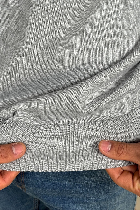 Водолазка серого цвета Stone Island compass-patch