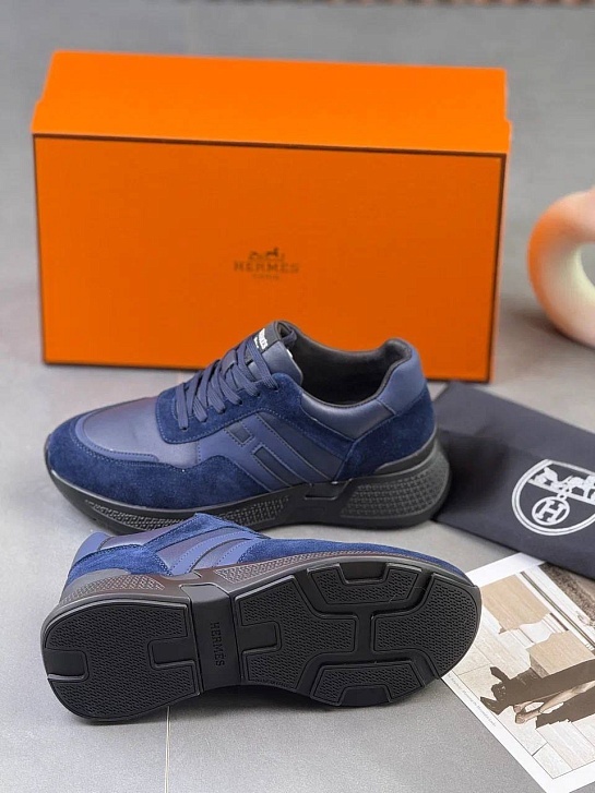 Мужские комбинированные кроссовки Hermes