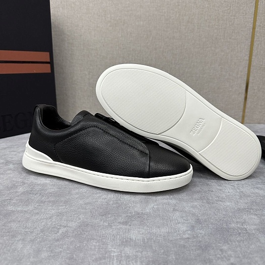 Мужские кроссовки Ermenegildo Zegna Triple Stitch - Black / White   