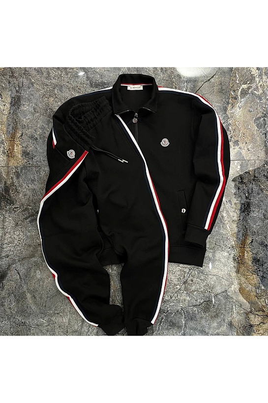 Чёрные спортивные штаны Moncler logo-patch