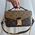 Кожаная сумка Louis Vuitton Pochette Mini 19x10 см - Brown