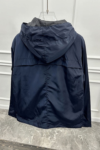 Мужская тёмно-синяя ветровка Stone Island сompass-patch   