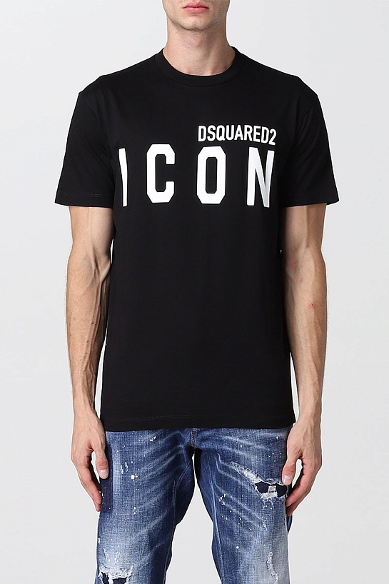 Мужская футболка Dsquared2 "ICON" - Black