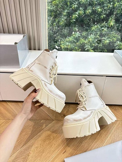 Женские кожаные ботинки на платформе SMFK premium   