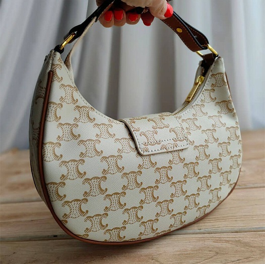 Сумка-багет Celine Ava Triomphe 24x13 см - Beige   