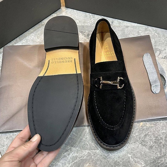 Замшевые лоферы Brunello Cucinelli Premium - Black