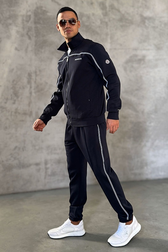 Мужской спортивный костюм Moncler striped - Navy