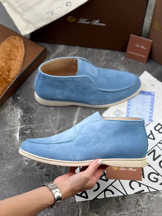 Мужские лоферы с меховой стелькой Loro Piana