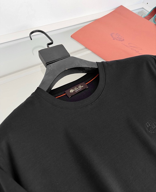 Мужская чёрная футболка Loro Piana