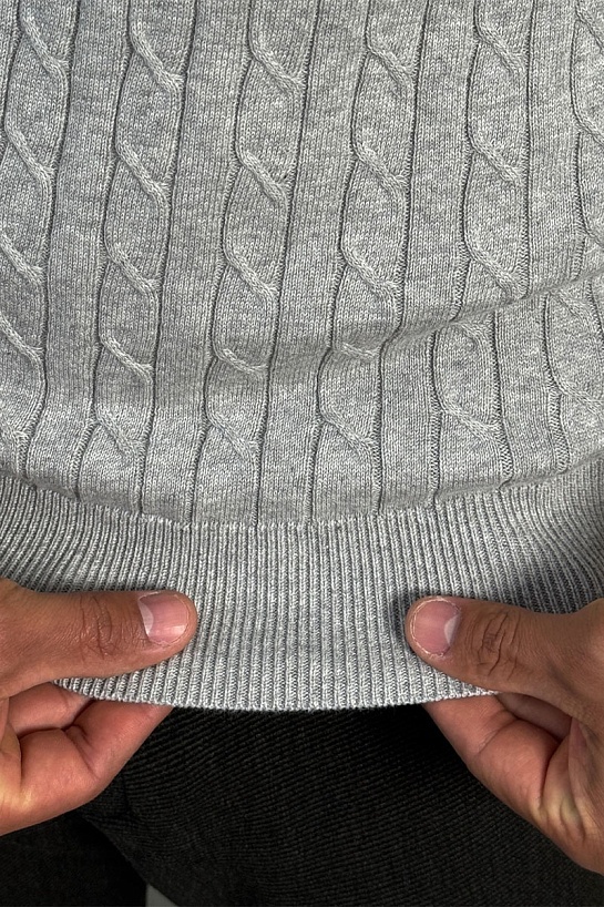 Мужской джемпер Polo Ralph Lauren cable-knit - Light Grey