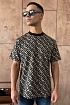 Мужская оверсайз футболка Burberry monogram-pattern - Brown