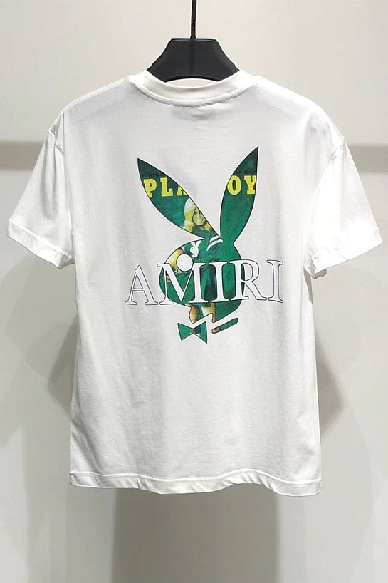 Белая оверсайз футболка Amiri Playboy Bunny