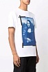 Белая футболка Off-White c/o Virgil Abloh Monalisa slim-cut