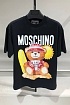 Мужская чёрная футболка Moschino Teddy Bear print