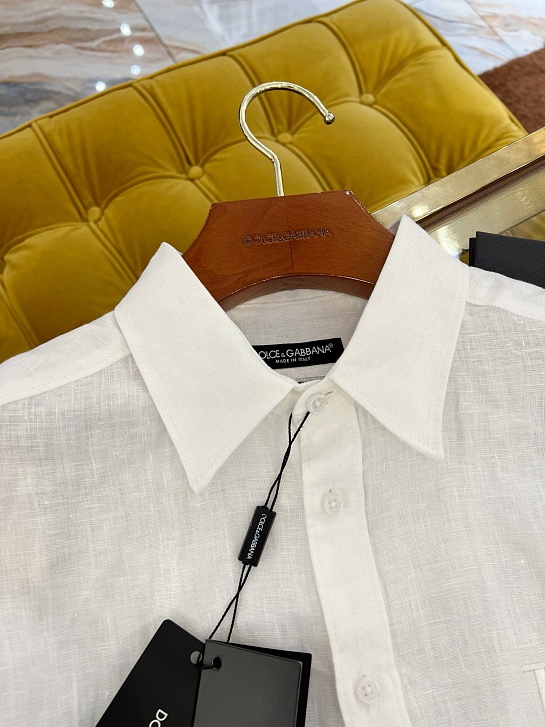 Льняная рубашка Dolce & Gabbana Premium - White