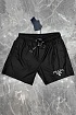 Чёрные шорты Prada logo-embroidered