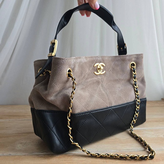 Женская комбинированная сумка Chanel 36x26 см   