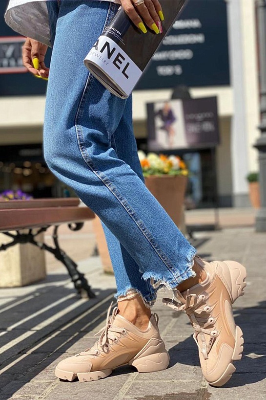 Женские кроссовки Dior D-Connect - Beige