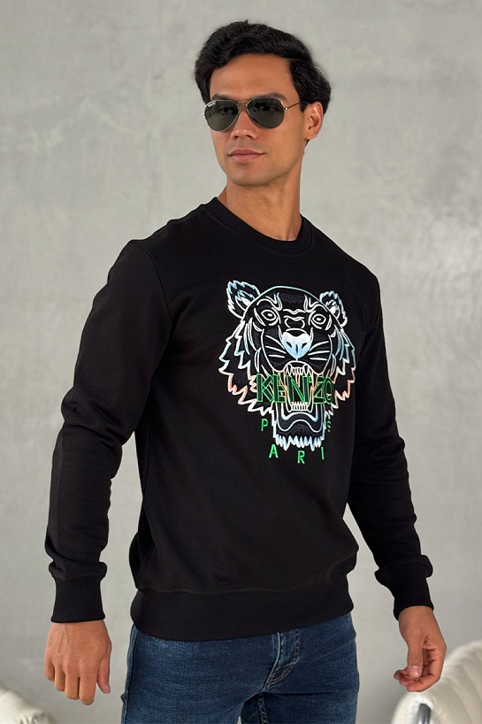 Свитшот чёрного цвета Kenzo Gradient Tiger
