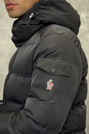 Мужской чёрный пуховик Moncler Grenoble Montgetech   
