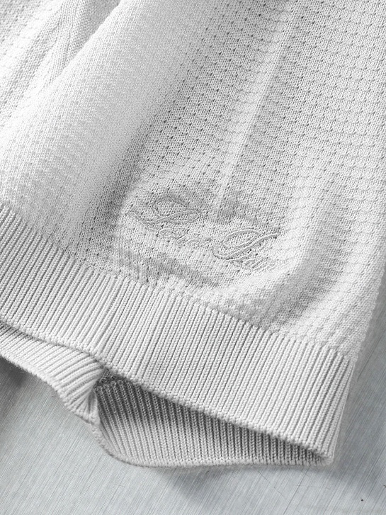 Мужское поло белого цвета Loro Piana premium