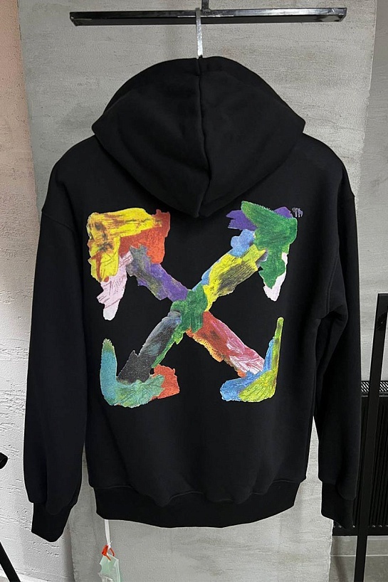 Мужское чёрное худи Off-White Brush Arrow