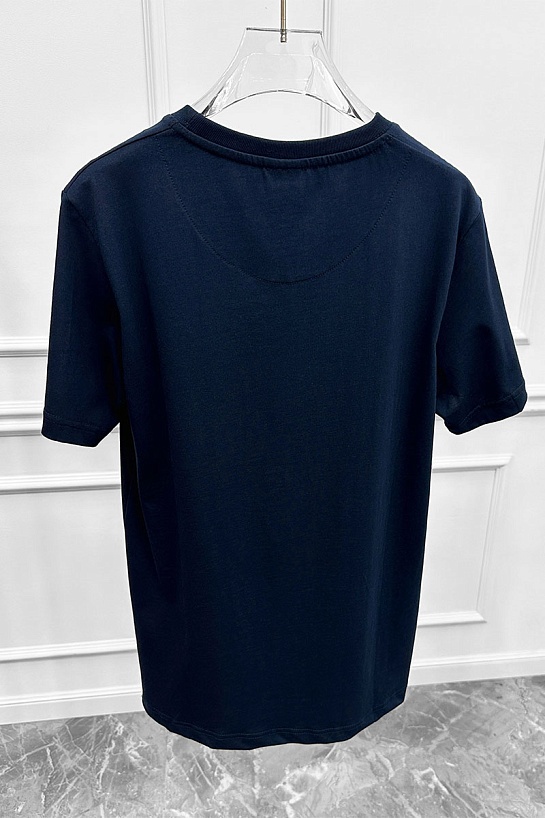 Футболка тёмно-синего цвета Hugo Boss logo-applique