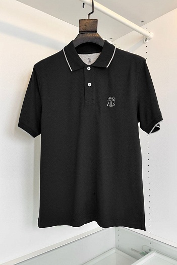 Мужское поло Brunello Cucinelli Premium - Black   