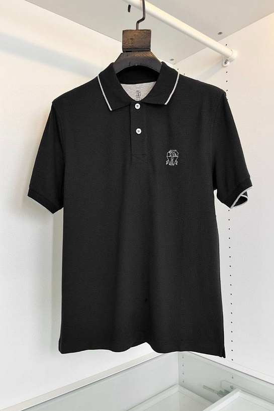 Мужское поло Brunello Cucinelli Premium - Black