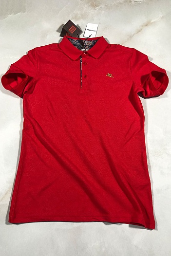 Красное мужское поло Etro embroidered-logo   