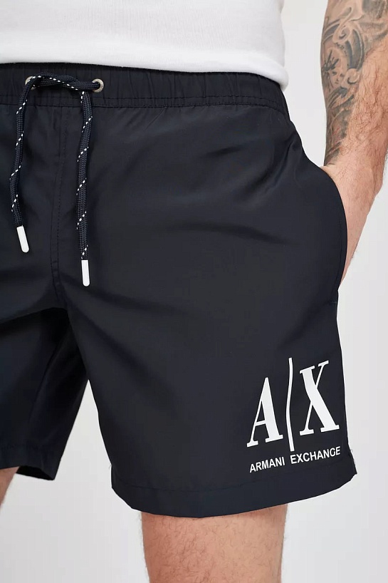 Мужские тёмно-синие шорты Armani Exchange