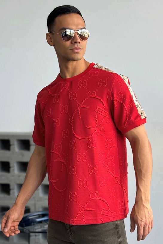 Мужская красная футболка Gucci x Balenciaga Collaboration