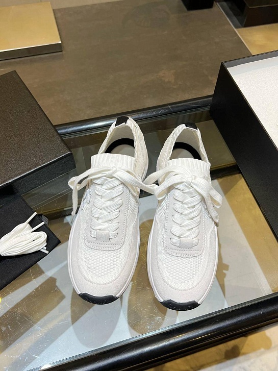 Женские кроссовки Chanel Premium - White
